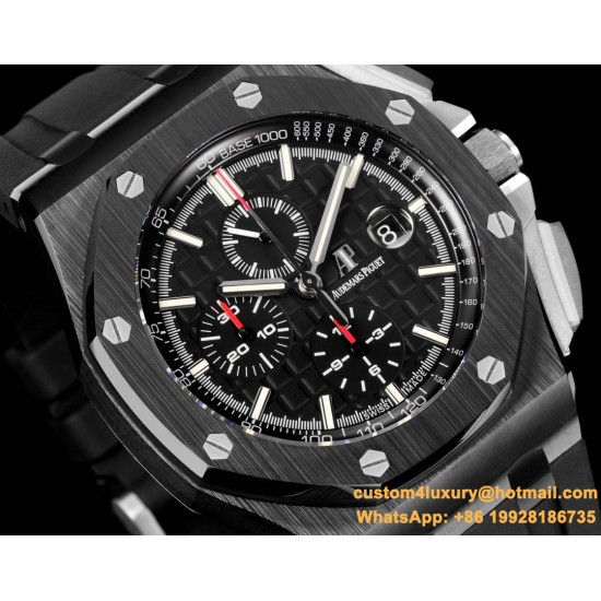 Royal Oak Offshore 26402CE 44mm Cer/RU Black Dial TKF A7750