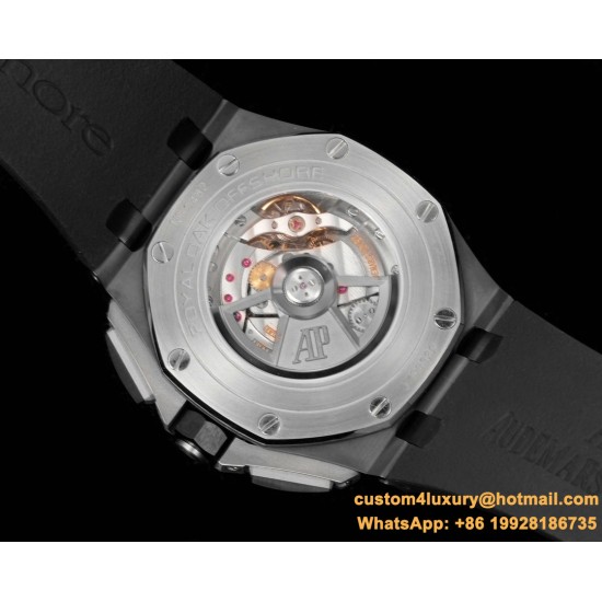 Royal Oak Offshore 26402CE 44mm Cer/RU Black Dial TKF A7750