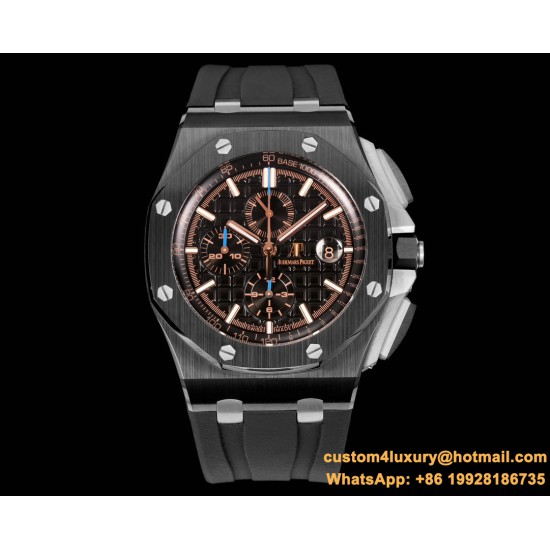 Royal Oak Offshore 26405CE 44mm Cer/RU Black Dial TKF A7750