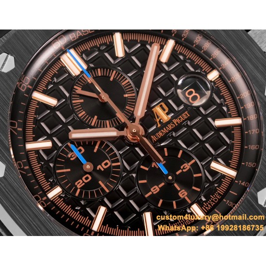Royal Oak Offshore 26405CE 44mm Cer/RU Black Dial TKF A7750