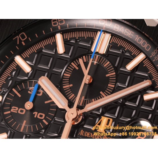 Royal Oak Offshore 26405CE 44mm Cer/RU Black Dial TKF A7750