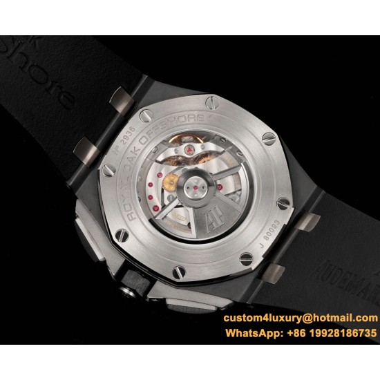 Royal Oak Offshore 26405CE 44mm Cer/RU Black Dial TKF A7750