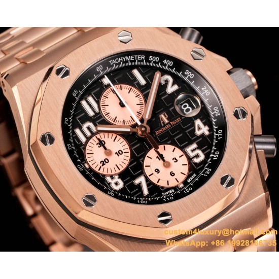 Royal Oak Offshore 26470OR 42mm RG/RG Black Dial TKF A7750