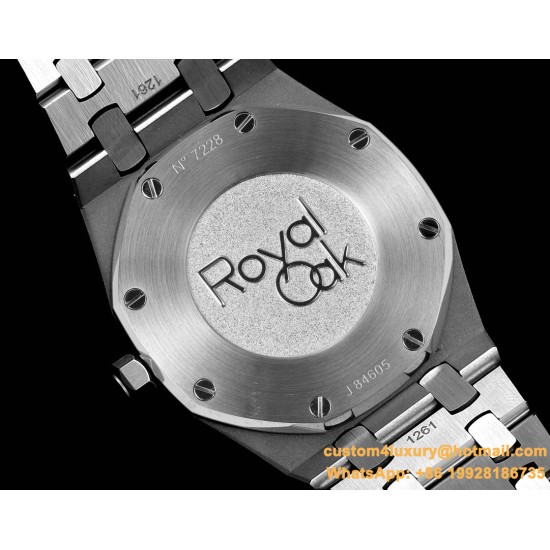 Royal Oak Ladies 67651 33mm Dia SS/SS Black TKF Swiss Qtz