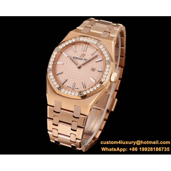 Royal Oak Ladies 67651 33mm Dia RG/RG Rose Gold TKF Swiss Qtz