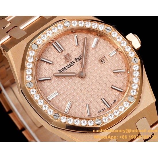 Royal Oak Ladies 67651 33mm Dia RG/RG Rose Gold TKF Swiss Qtz