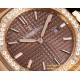 Royal Oak Ladies 67651 33mm Dia RG/RG Brown TKF Swiss Qtz