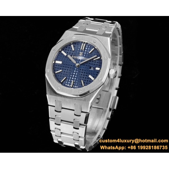 Royal Oak Ladies 67650 33mm SS/SS Blue TKF Swiss Qtz