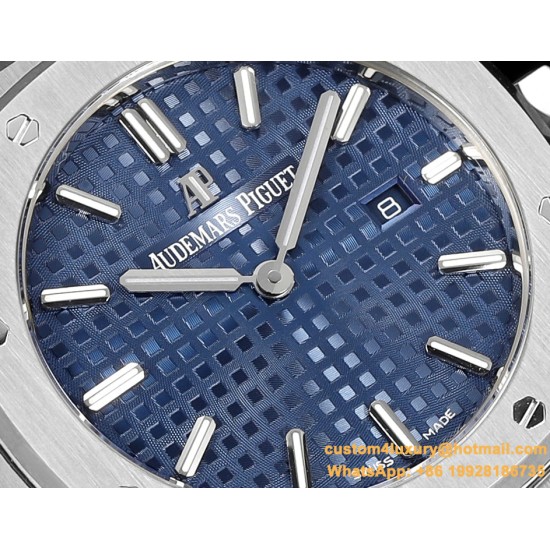 Royal Oak Ladies 67650 33mm SS/SS Blue TKF Swiss Qtz