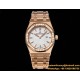 Royal Oak Ladies 67651 33mm Dia RG/RG White TKF Swiss Qtz