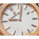 Royal Oak Ladies 67650 33mm RG/RG White TKF Swiss Qtz