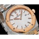 Royal Oak Ladies 67650 33mm RG/SS White TKF Swiss Qtz