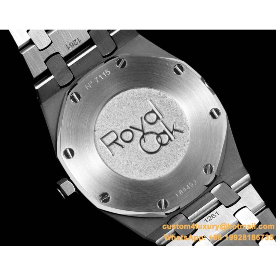 Royal Oak Ladies 67651 33mm Dia SS/SS White TKF Swiss Qtz