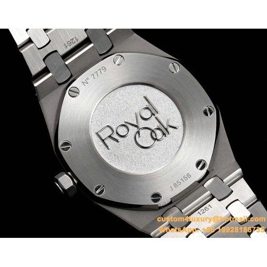 Royal Oak Ladies 67650 33mm SS/SS White TKF Swiss Qtz