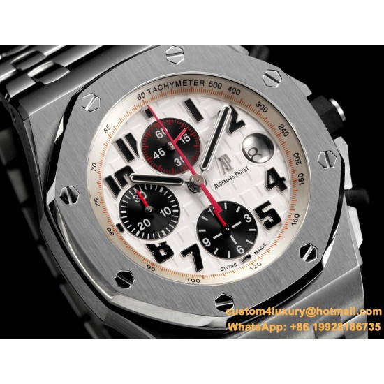 Royal Oak Offshore 26170ST 42mm SS/SS White Dial TKF A7750
