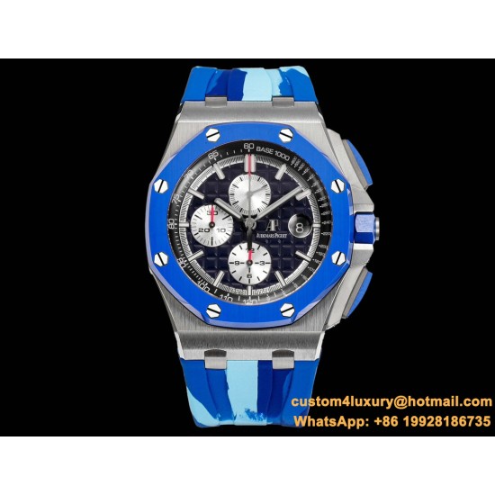 Royal Oak Offshore 26400SO Camouflage 44mm SS/RU Blue Dial TKF A7750