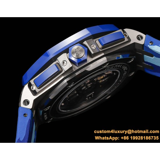 Royal Oak Offshore 26400SO Camouflage 44mm SS/RU Blue Dial TKF A7750