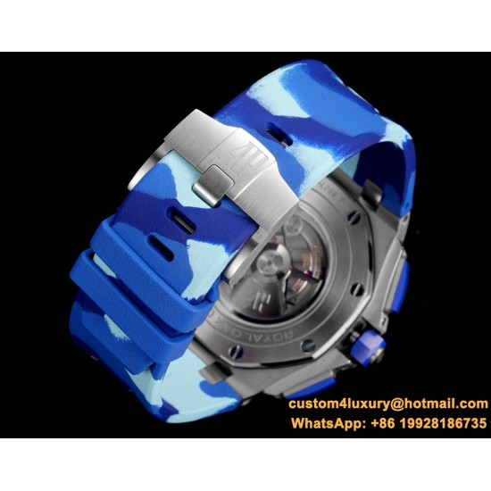 Royal Oak Offshore 26400SO Camouflage 44mm SS/RU Blue Dial TKF A7750