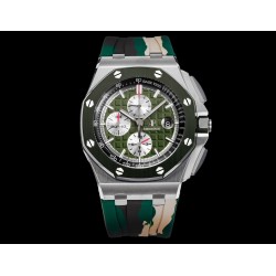 Royal Oak Offshore 26400SO Camouflage 44mm SS/RU Green Dial TKF A7750