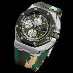 Royal Oak Offshore 26400SO Camouflage 44mm SS/RU Green Dial TKF A7750