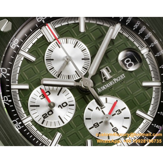 Royal Oak Offshore 26400SO Camouflage 44mm SS/RU Green Dial TKF A7750