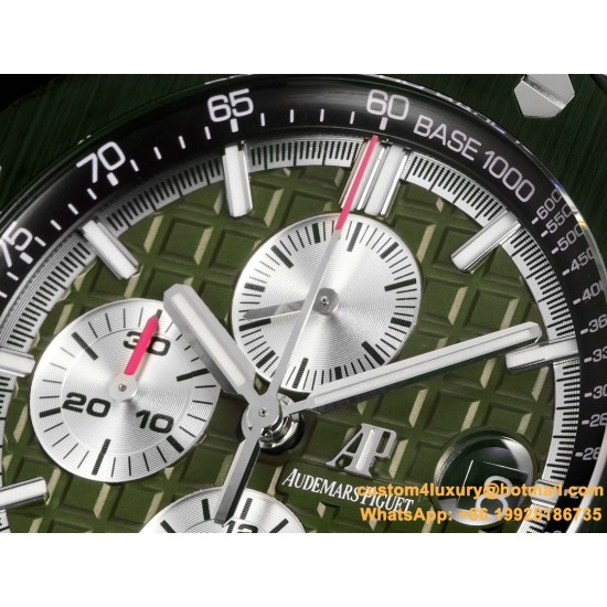 Royal Oak Offshore 26400SO Camouflage 44mm SS/RU Green Dial TKF A7750