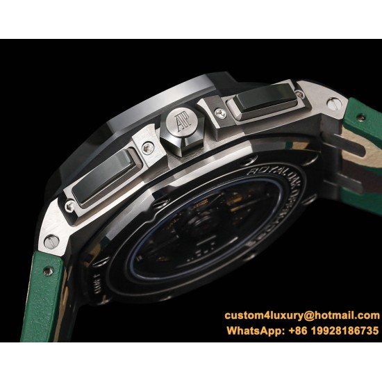 Royal Oak Offshore 26400SO Camouflage 44mm SS/RU Green Dial TKF A7750