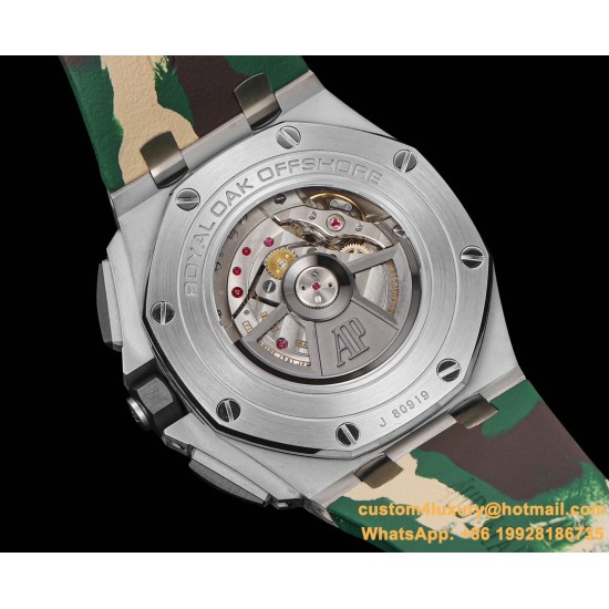 Royal Oak Offshore 26400SO Camouflage 44mm SS/RU Green Dial TKF A7750
