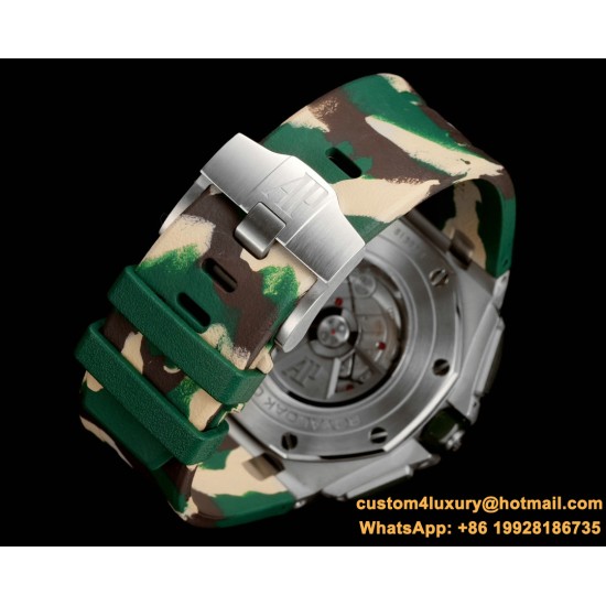 Royal Oak Offshore 26400SO Camouflage 44mm SS/RU Green Dial TKF A7750