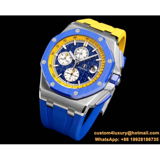 Royal Oak Offshore 44mm SS/RU Blue/Yellow TKF V2 A3126