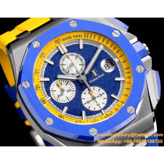 Royal Oak Offshore 44mm SS/RU Blue/Yellow TKF V2 A3126