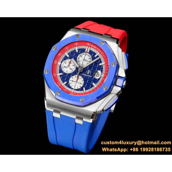 Royal Oak Offshore 44mm SS/RU Blue/Red TKF V2 A3126