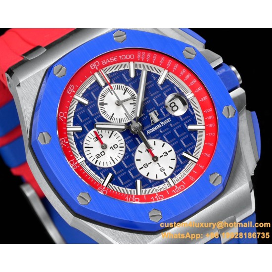 Royal Oak Offshore 44mm SS/RU Blue/Red TKF V2 A3126