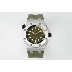 Royal Oak Offshore Diver 15720 42mm SS/RU Green/Stk APS A4308 Super Clone