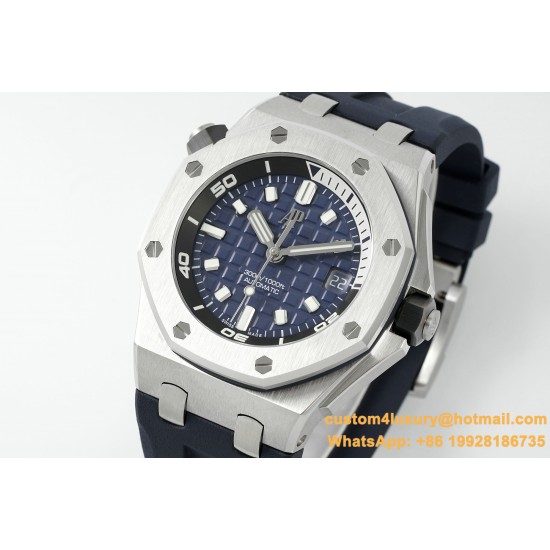 Royal Oak Offshore Diver 15720 42mm SS/RU Blue/Stk APS A4308 Super Clone