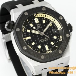 Royal Oak Offshore Diver 15720 42mm SS/RU Black/Stk APS A4308 Super Clone