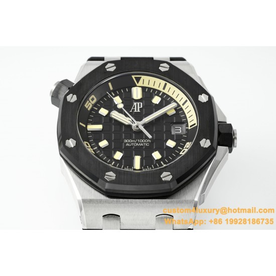 Royal Oak Offshore Diver 15720 42mm SS/RU Black/Stk APS A4308 Super Clone