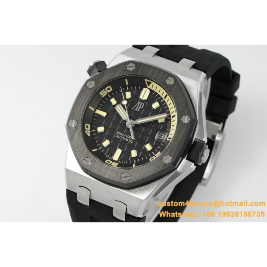 Royal Oak Offshore Diver 15720 42mm SS/RU Black/Stk APS A4308 Super Clone