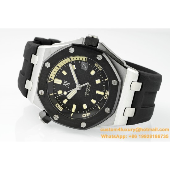 Royal Oak Offshore Diver 15720 42mm SS/RU Black/Stk APS A4308 Super Clone