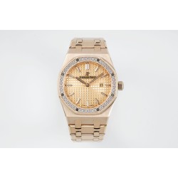 Royal Oak Ladies 67651 33mm Dia RG/RG Gold ZF Swiss Qtz