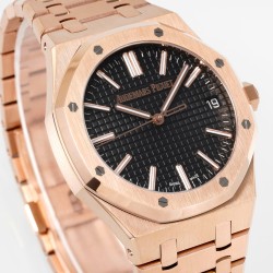 Royal Oak 41mm 15500 RG/RG Black/Stk APSF A4302 Super Clone