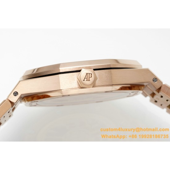 Royal Oak 41mm 15500 RG/RG Black/Stk APSF A4302 Super Clone