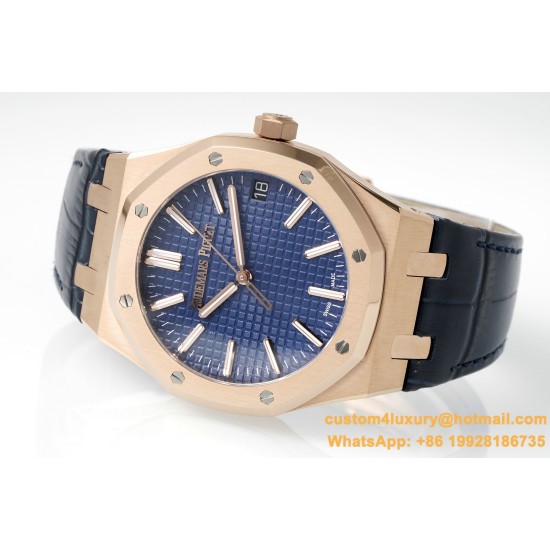 Royal Oak 41mm 15510 RG/LE Blue/Stk APSF A4302 Super Clone