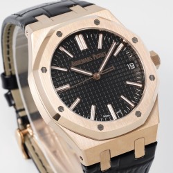 Royal Oak 41mm 15510 RG/LE Black/Stk APSF A4302 Super Clone
