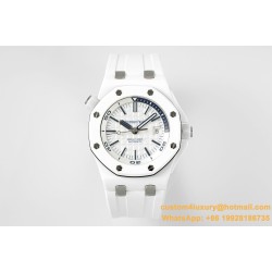 Royal Oak Diver 15707 CER/RU White APSF SA3120 Super Clone