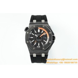 Royal Oak Diver 15707 CER/RU Black APSF SA3120 Super Clone