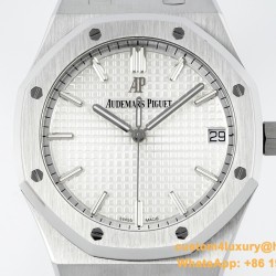 Royal Oak 41mm 15500 SS/SS White/Stk ZF V3 A4302 Super Clone