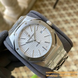 Royal Oak 15400 SS/SS White/Stk APSF SA3120 Super Clone