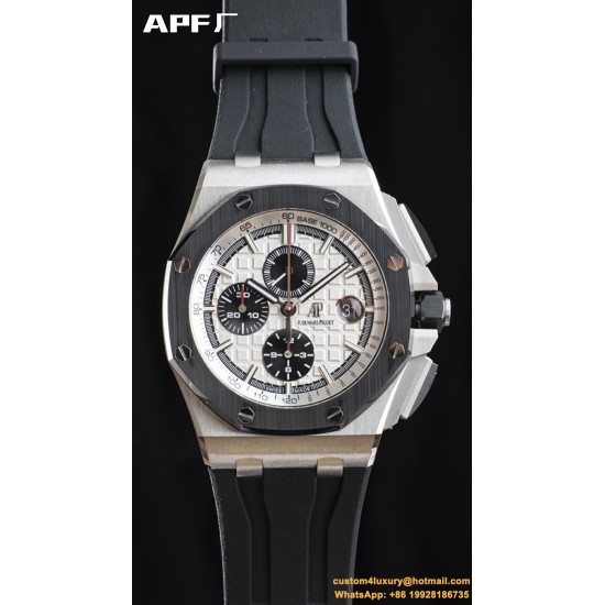 Royal Oak Offshore 44mm SS/RU White/Stk APF A3126
