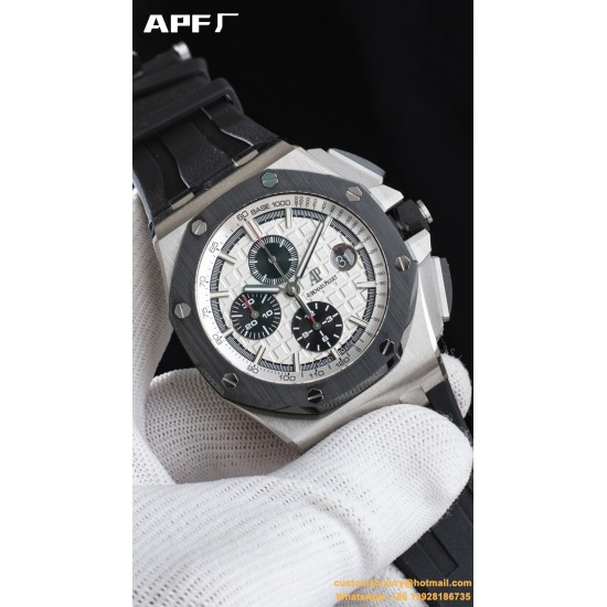 Royal Oak Offshore 44mm SS/RU White/Stk APF A3126